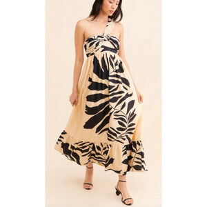 NEW ANTHROPOLOGIE LET ME BE ONE SHOULDER DRESS SZ MP M PETITE